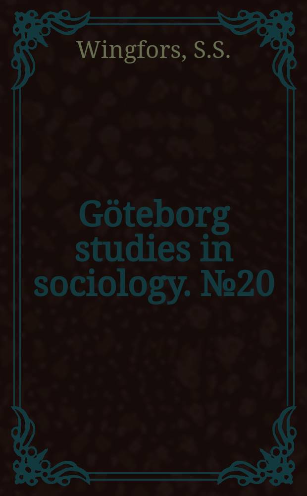Göteborg studies in sociology. №20 : Socionomyrkets professionalisering