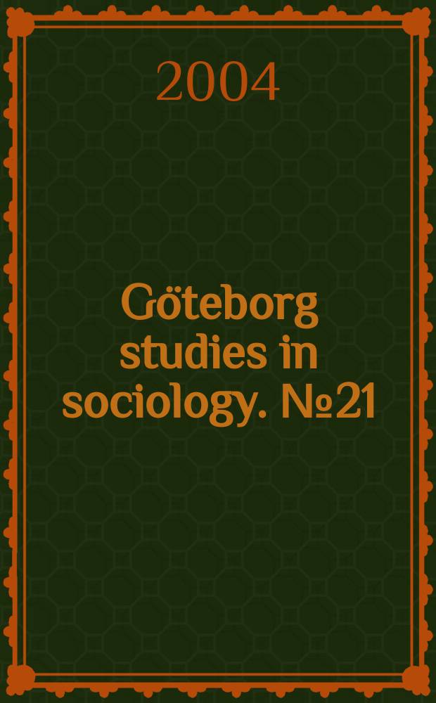 Göteborg studies in sociology. №21 : Fostran till demokrati