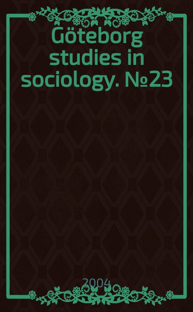Göteborg studies in sociology. №23 : Föräldraledig pappa