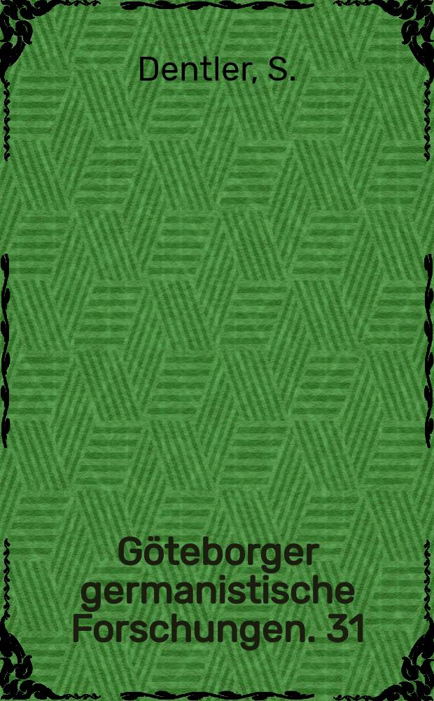 Göteborger germanistische Forschungen. 31 : Verb und Ellipse im heutigen Deutsch