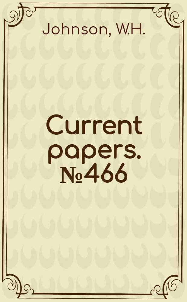 Current papers. №466 : An electrodynamic method of exciting servo-tabs for flight flutter testing