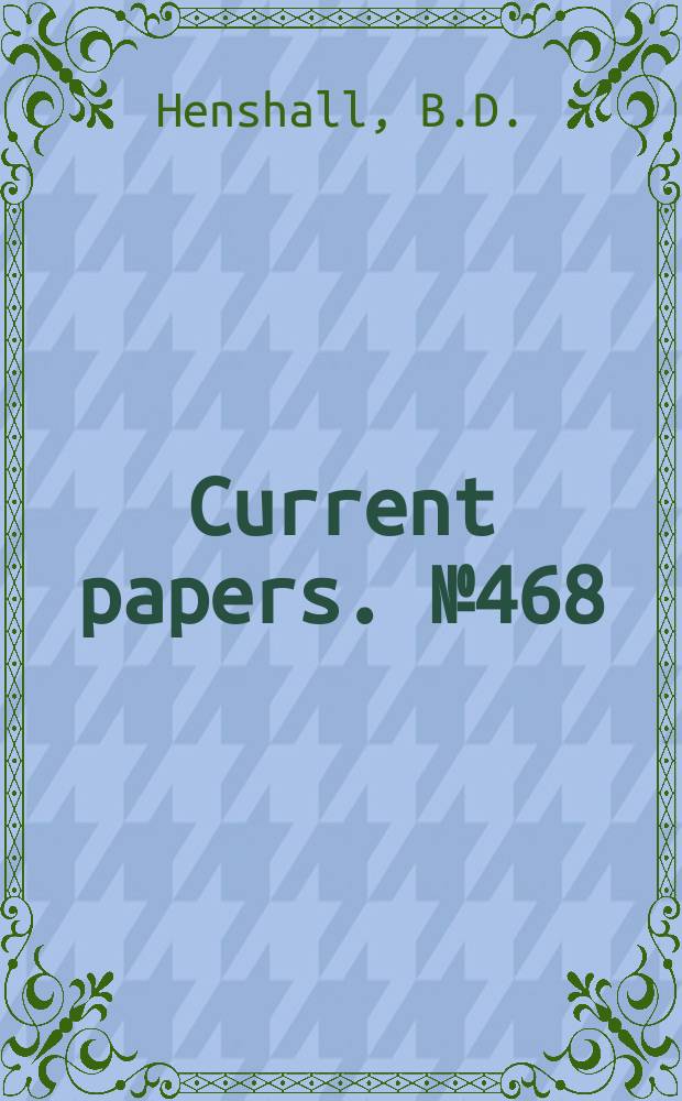 Current papers. №468 : Stagnation -point neat-transfer rate measurements in the unexpanded flow of the hypersonic shock tunnel