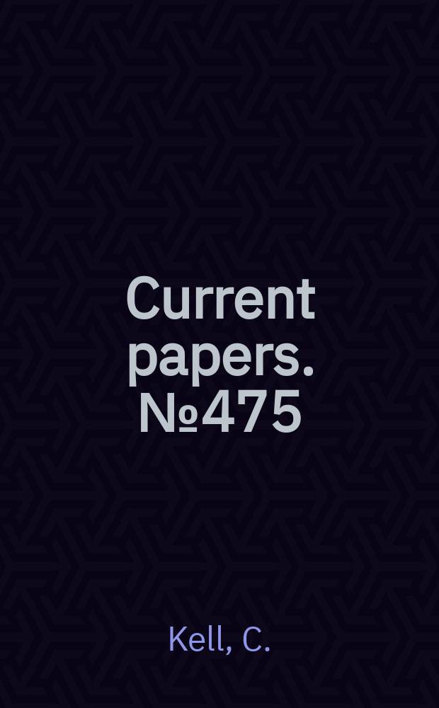 Current papers. №475 : Free-flight experiments on the measurements static pressure at transonic speeds with particular reference to the Mk. 9 pilot-static head