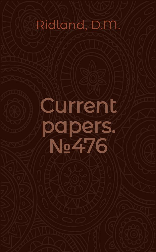 Current papers. №476 : The longitudinal frequency response to elevator of an aircraft over the short period frequency range