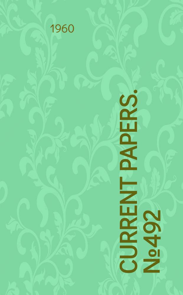 Current papers. №492 : A turbine nozzle cascade for cooling studies