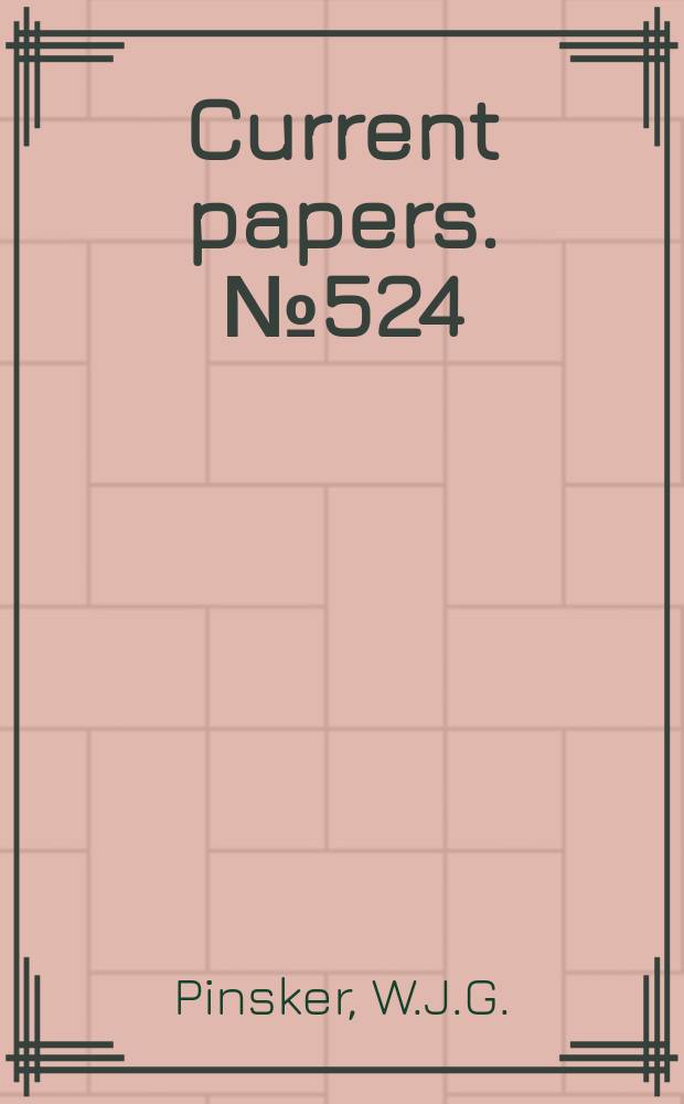 Current papers. №524 : A semi-empirical method for estimating the rotary rolling moment derivatives of swept and slender wings