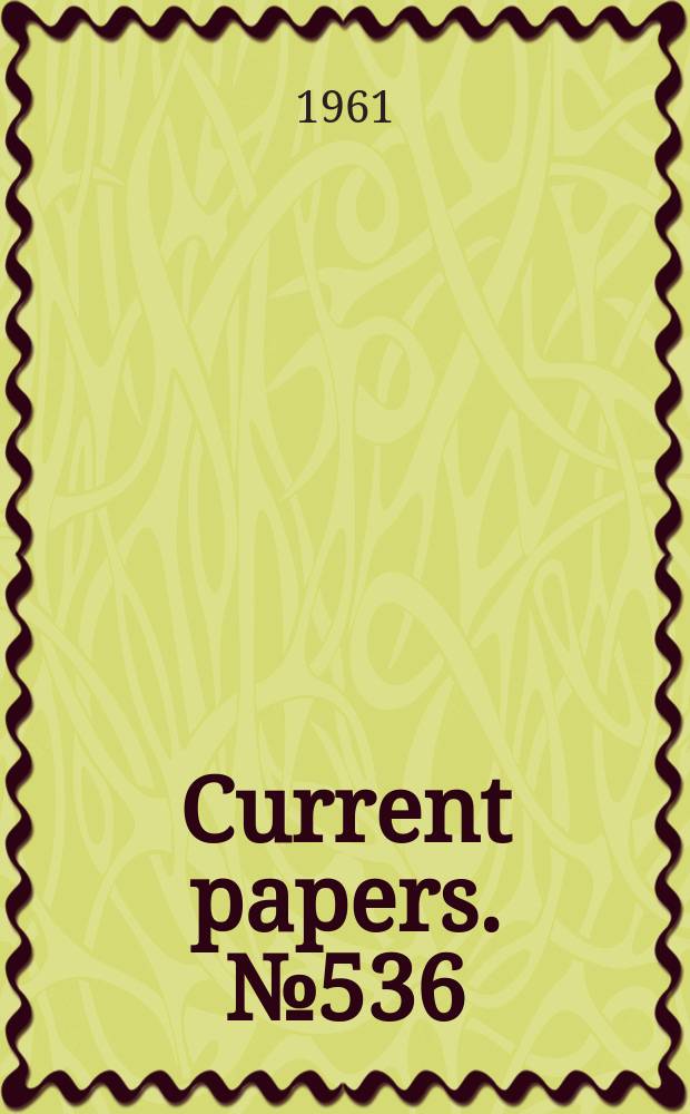 Current papers. №536 : Trails of an experimental low airspeed indicator for helicopters