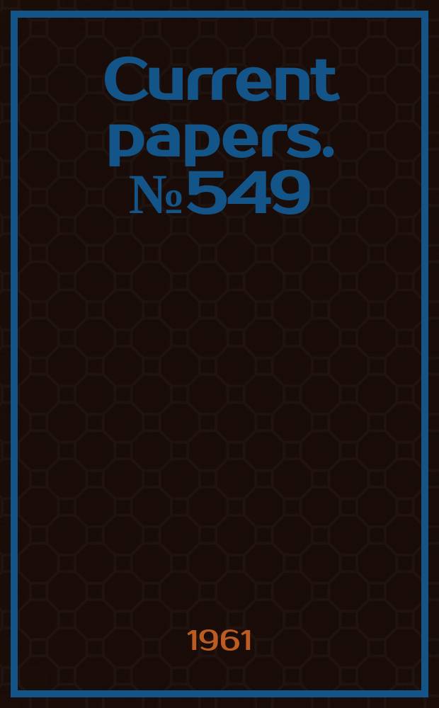 Current papers. №549 : A force-displacement indicator for a drag balance
