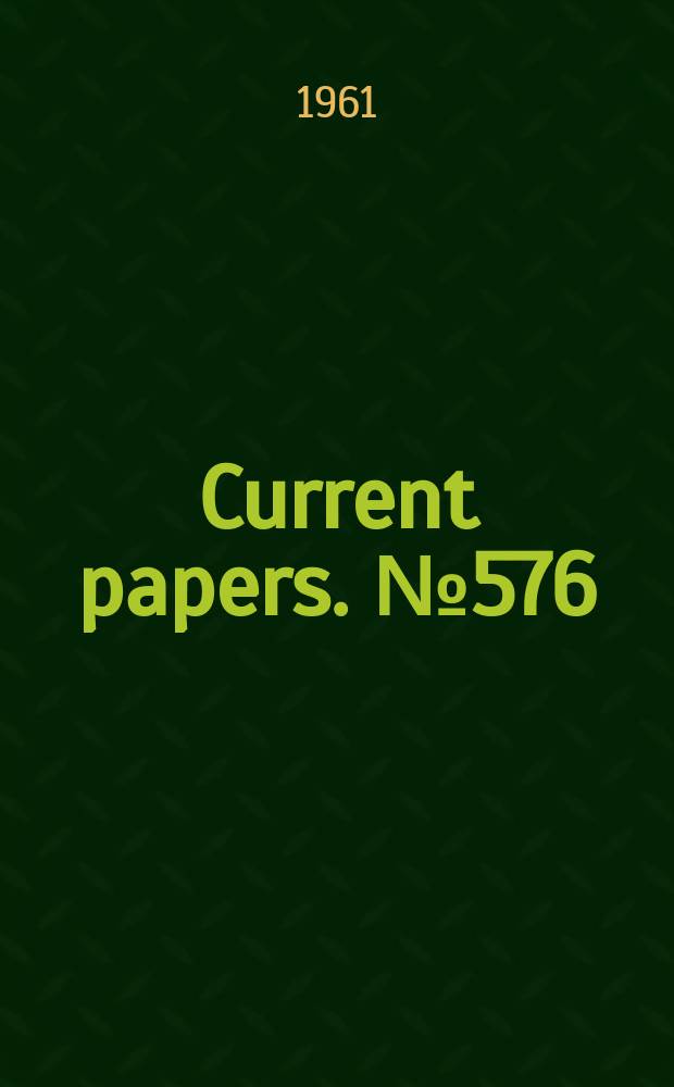 Current papers. №576 : Low speed wind tunnel tests on sharp-edged gothic wings of aspect-ratio 3/4