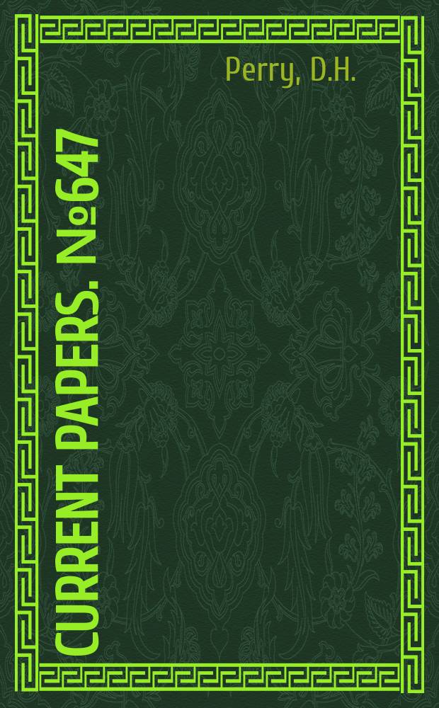 Current papers. №647 : Measurements of the moments of inertia of the Avro 707B aircraft