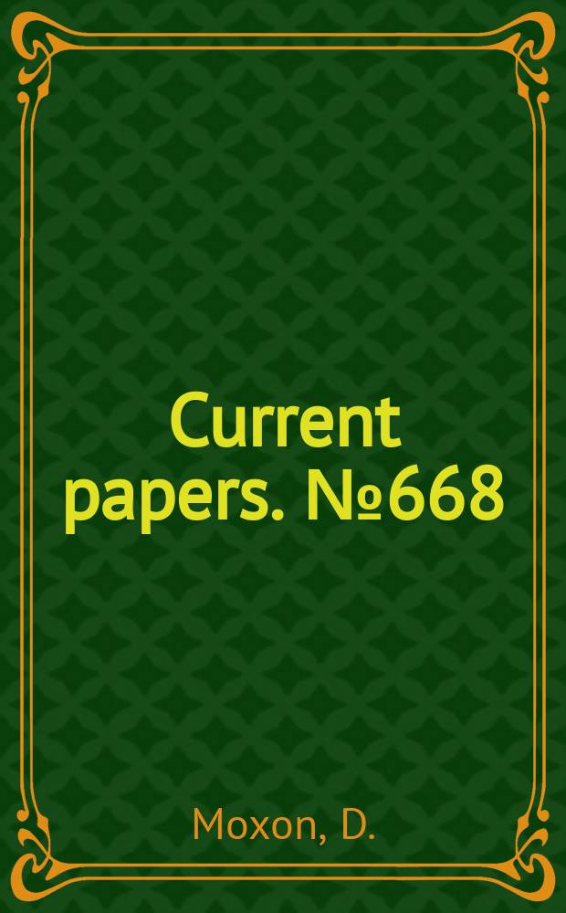 Current papers. №668 : Aeroelastic problems of high speed aircraft