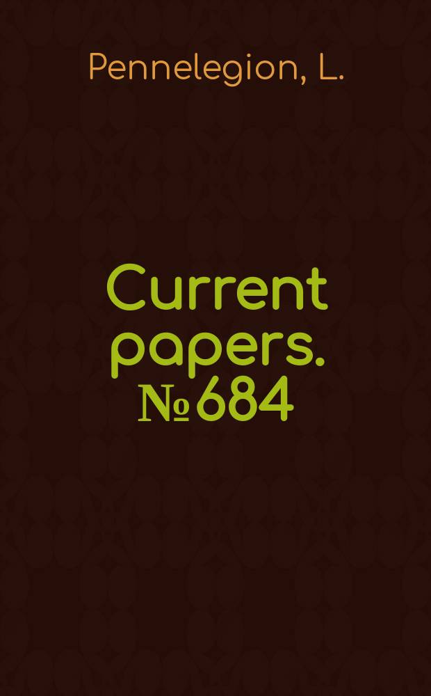 Current papers. №684 : Preliminary measurements in a shock tunnel of shock angle and undersurface pressure related to a nonweiler wing