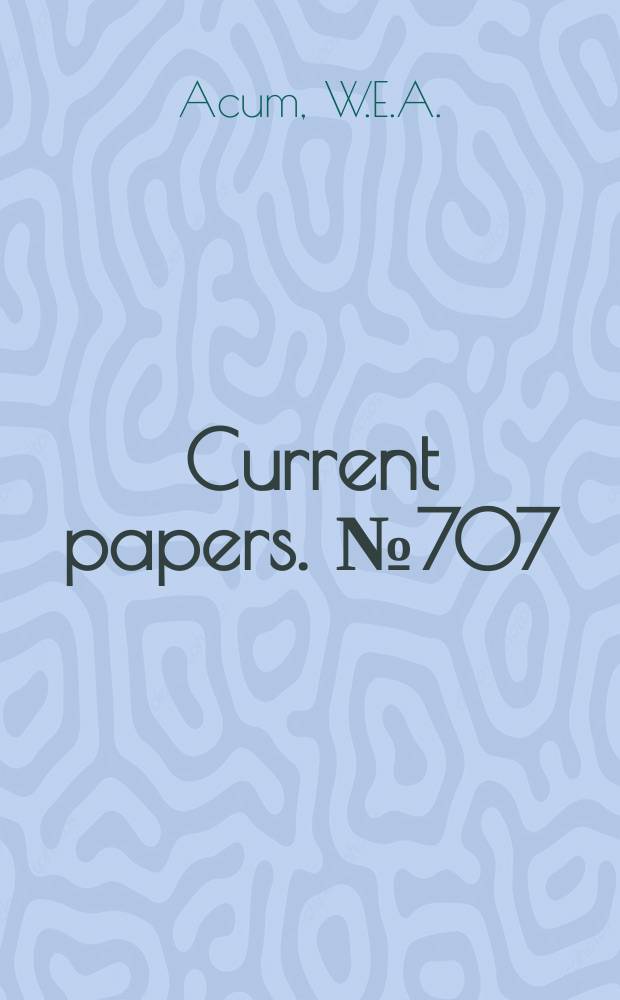 Current papers. №707 : A note on the estimation of the effect of wind tunnel walls on the forces on slowly oscillating slender wings