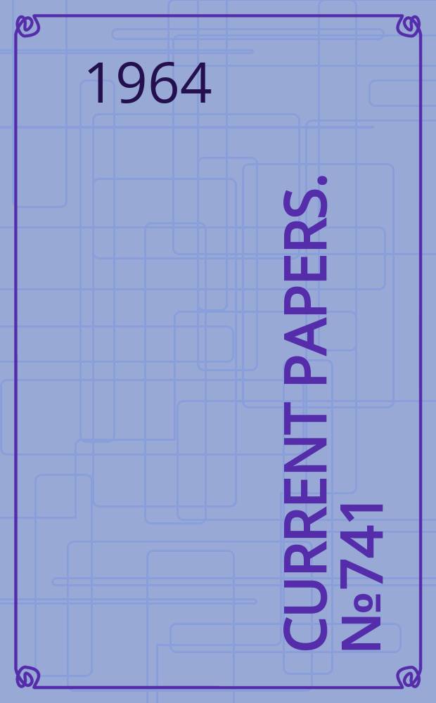 Current papers. №741 : Measurements of zero lift drag at supersonic speeds for a symmetrical slender wing model with different roughness bands