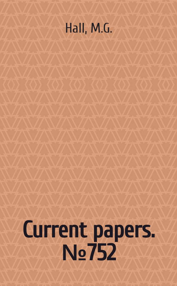 Current papers. №752 : On forward ejection for thermal insulation in hypersonic flight