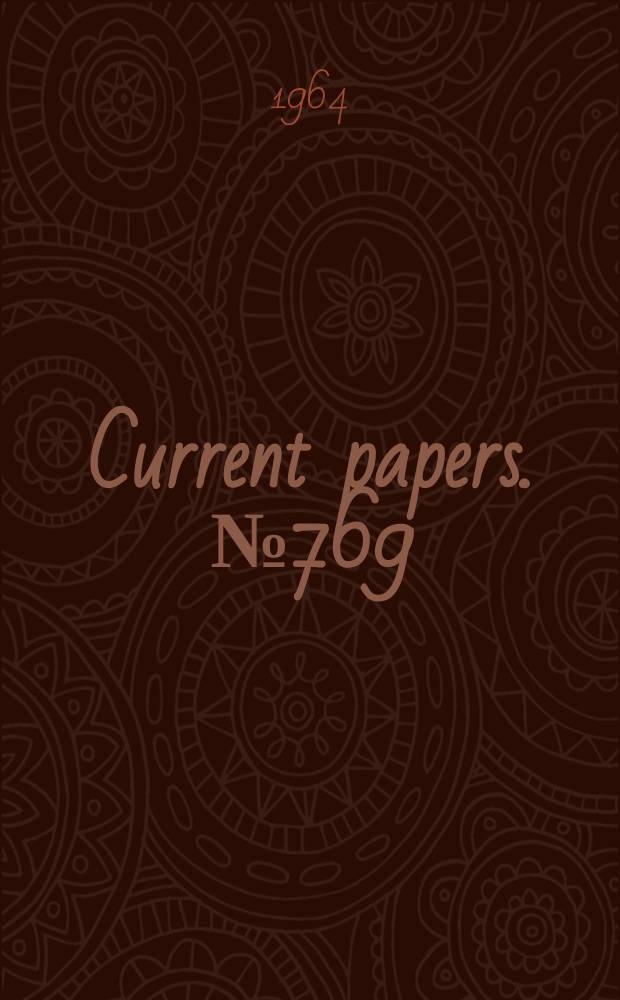 Current papers. №769 : Some computer programmes for the calculation of chemical equilibrium composition...