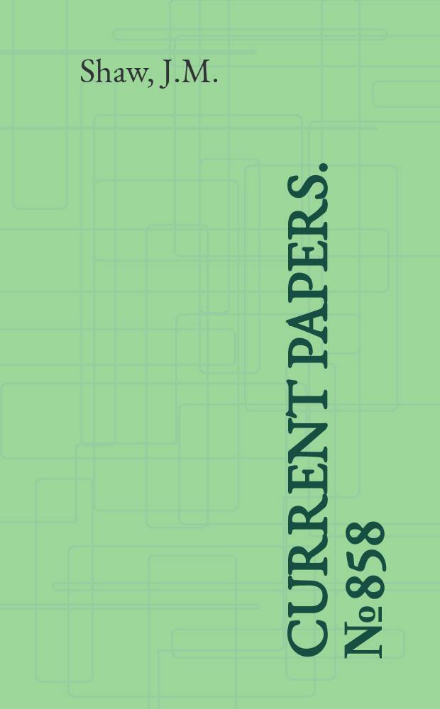 Current papers. №858 : The calculation of the shape of an electric arc discharge rotating in an annular gap under the influence of a non-uniform longitudinal applied magnetic field