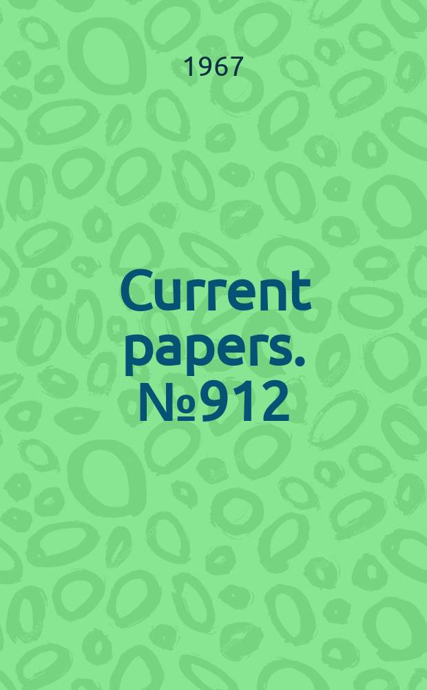 Current papers. №912 : Studies of the flow fields created by single vertical jets directed down-wards upon a horizontal surface