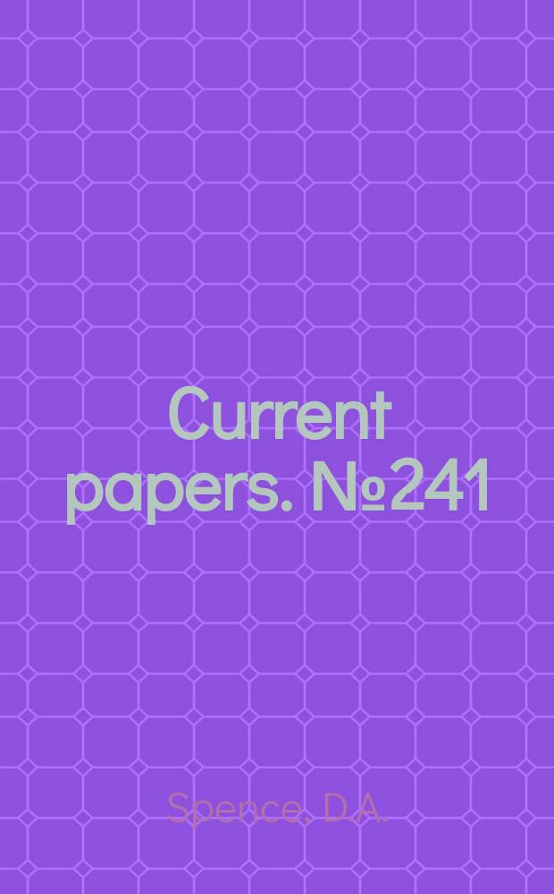 Current papers. №241 : Velocity calculations by conformal mapping for two-dimensional aero-foils