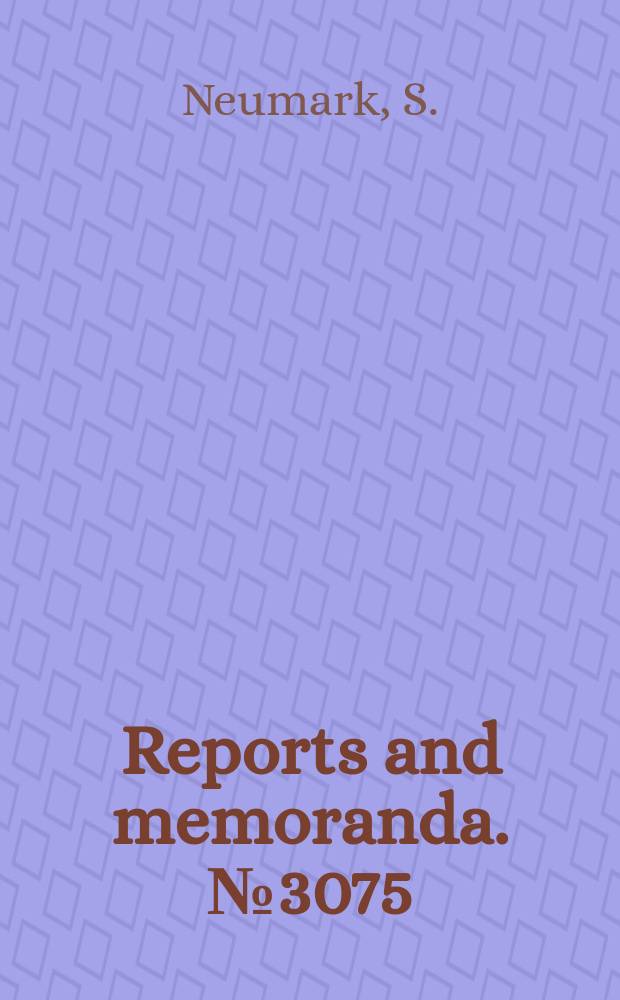 Reports and memoranda. №3075 : Operational formulae for response calculations