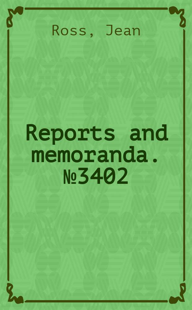 Reports and memoranda. №3402 : The calculation of lateral stability derivatives of slender wings at incidence including fin effectiveness and correlation with experiment