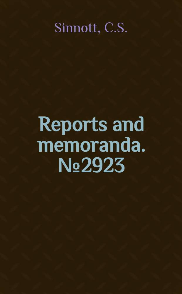 Reports and memoranda. №2923 : Hinge-moment derivatives for an oscillating control