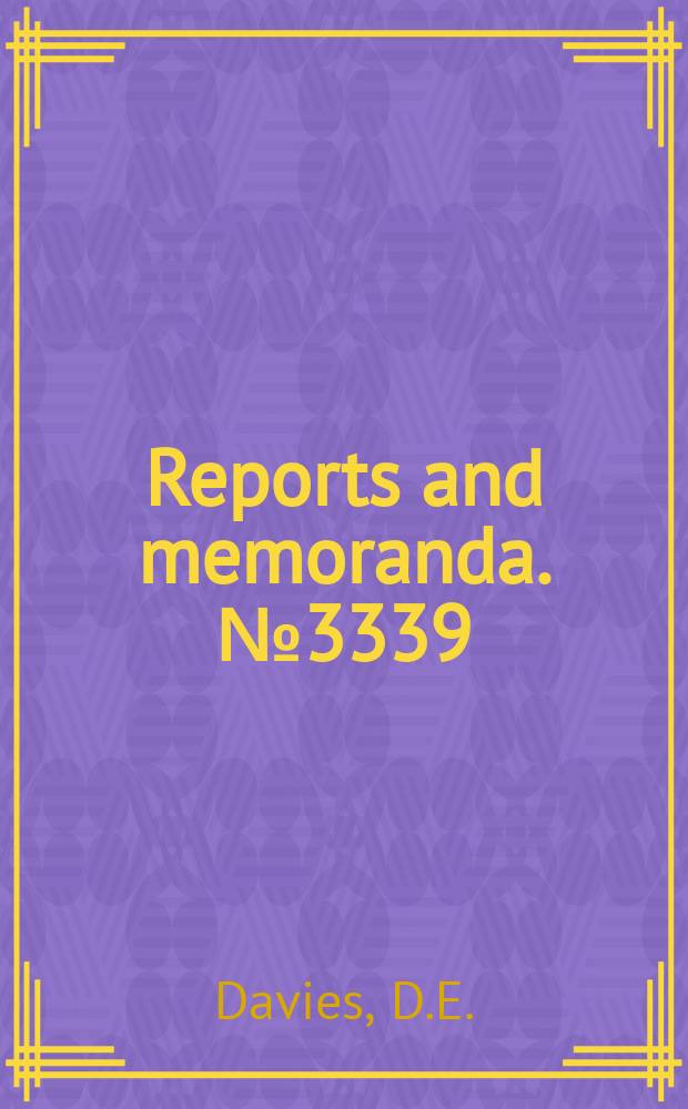 Reports and memoranda. №3339 : The airforces on the low-aspect-ratio rectangular wing oscillating in sonic flow