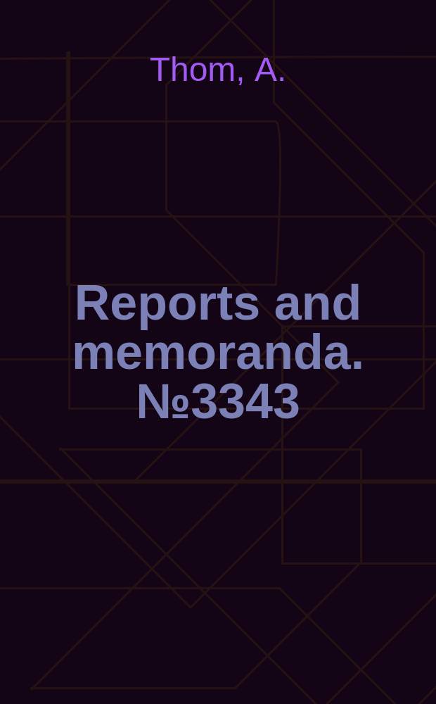 Reports and memoranda. №3343 : The forces on a cylinder in shear flow