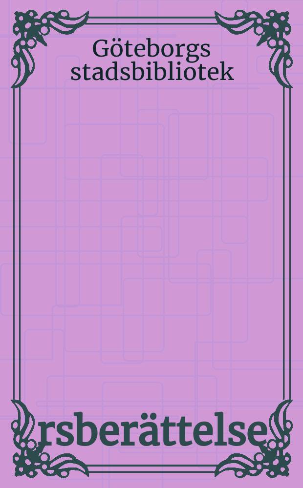 &Aring;rsber&auml;ttelse