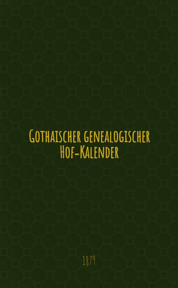 Gothaischer genealogischer Hof-Kalender : Auf das Jahr ... Jg.117 : 1880