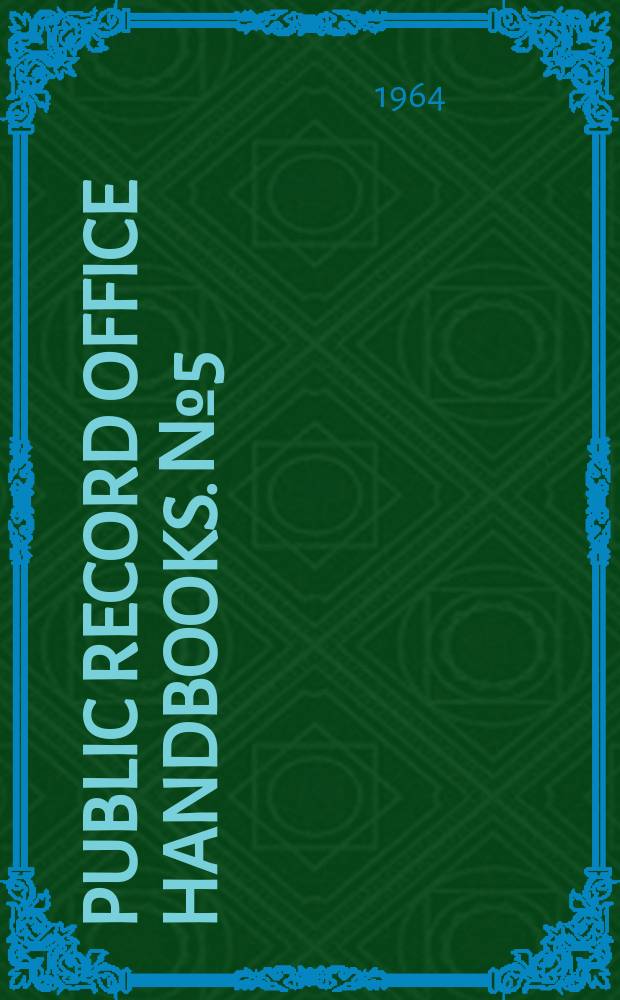 Public record office handbooks. №5 : Shakespeare in the public records