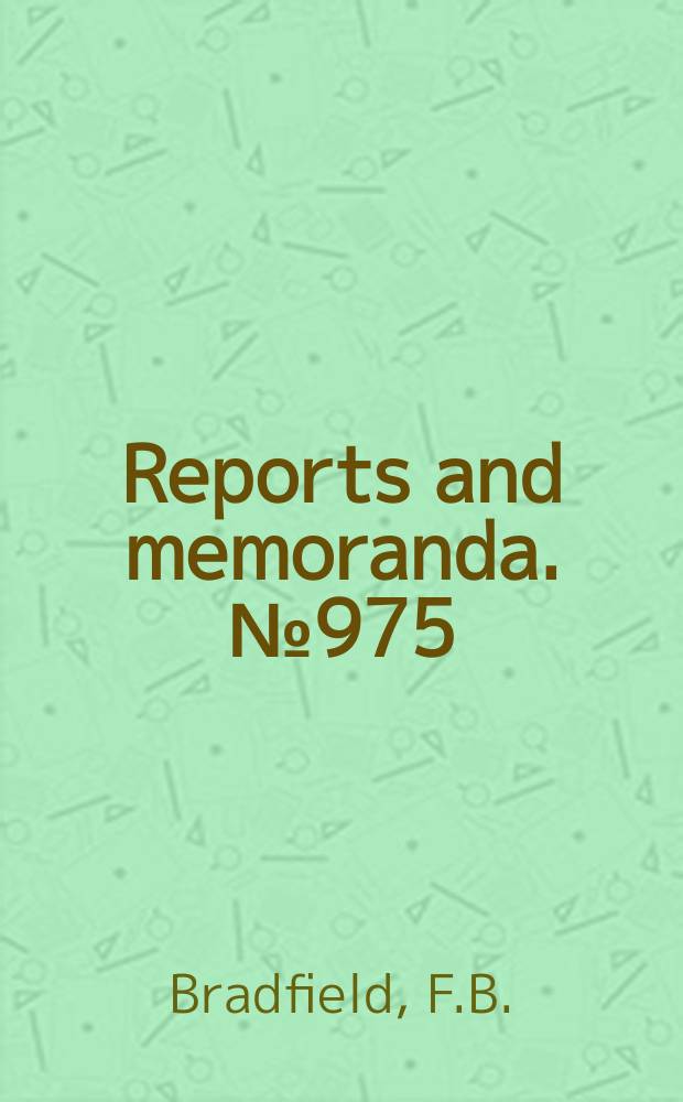 Reports and memoranda. №975 : Autorotation measurements on a model aeroplane with zero stagger