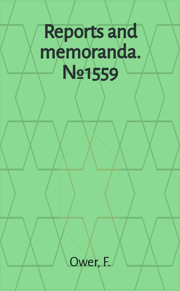 Reports and memoranda. №1559 : Use of networks to introduce turbulence into a wind tunnel
