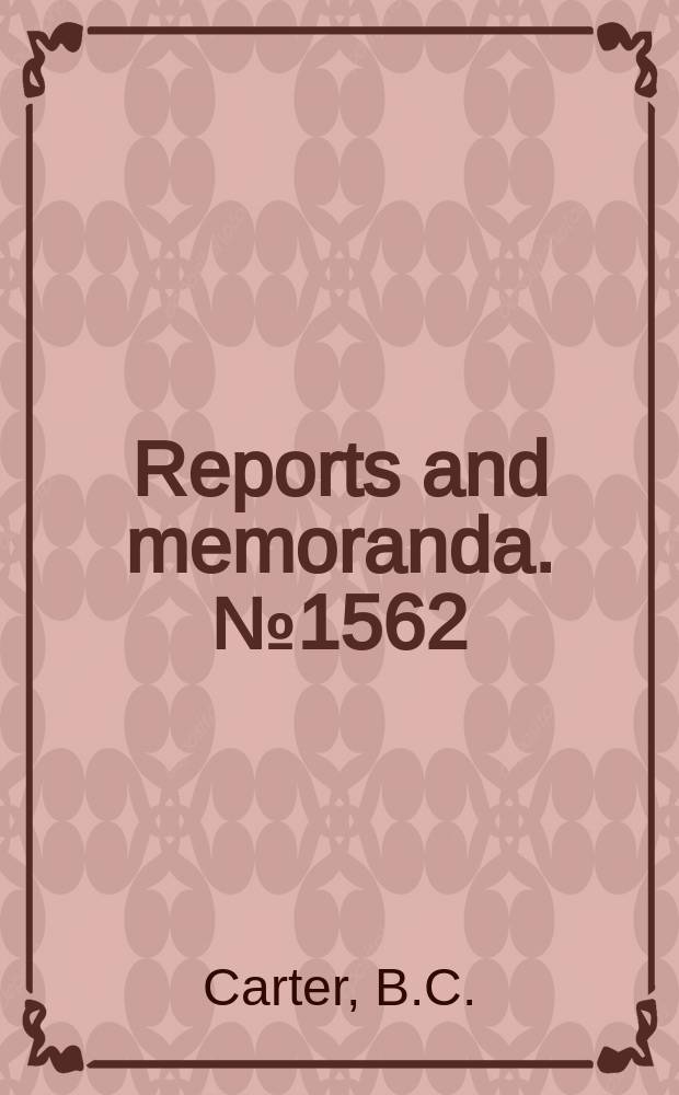 Reports and memoranda. №1562 : Torsiograph investigations on a radial engine with and without a spring hub, with some reference to damping