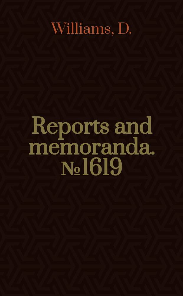 Reports and memoranda. №1619 : Torsion of a rectangular tube with axial constraints