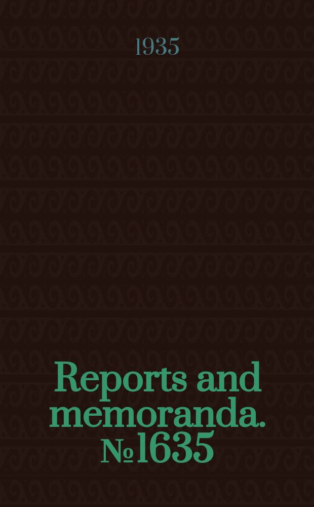 Reports and memoranda. №1635 : Tests of aerofoils based upon R.A.F. 34 section