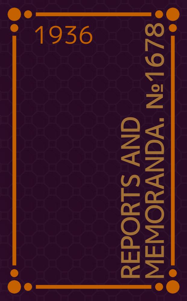 Reports and memoranda. №1678 : Lamina boundary layer on the surface of a sphere in a uniform stream