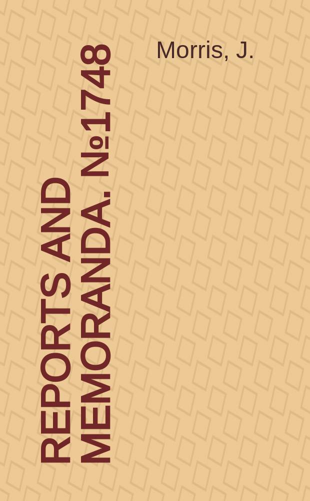 Reports and memoranda. №1748 : The stressing of a particular rigid-jointed fuselage under bending loads