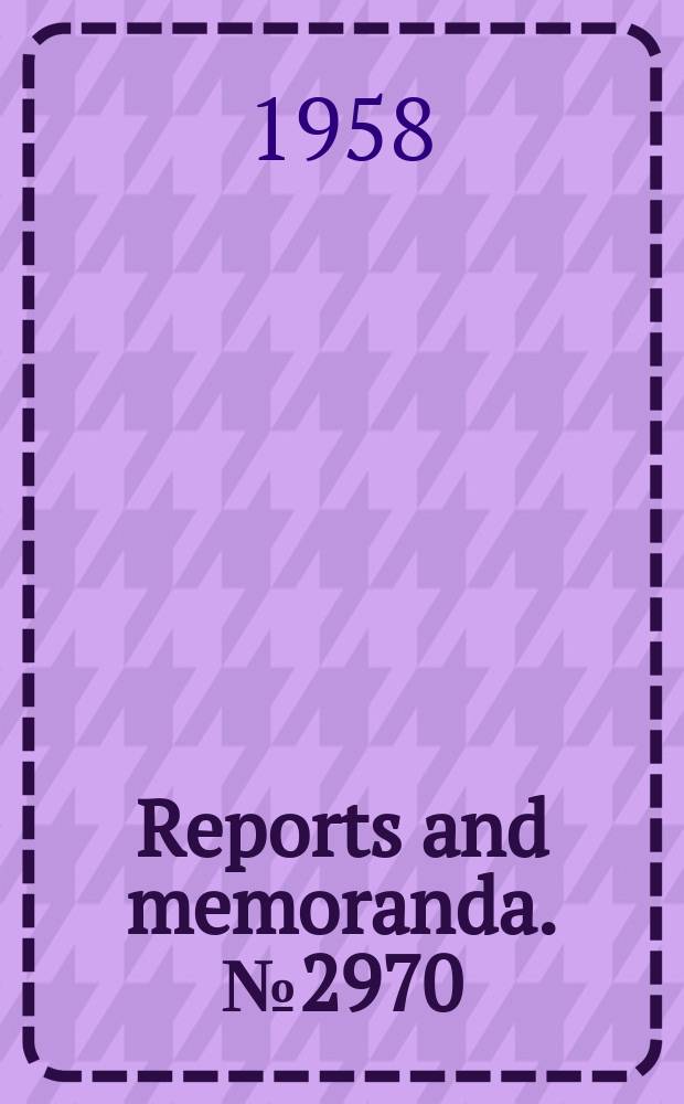 Reports and memoranda. №2970 : Gust alleviation factor