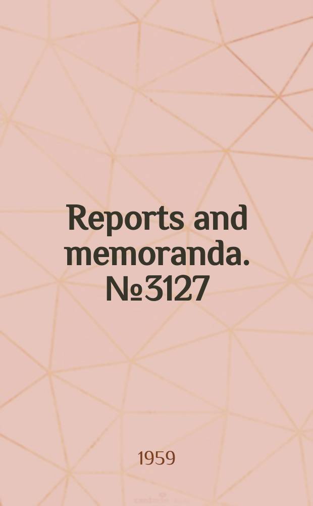 Reports and memoranda. №3127 : An assessment of the probable causes of variation of the speed correction coefficient of aircraft thermometers