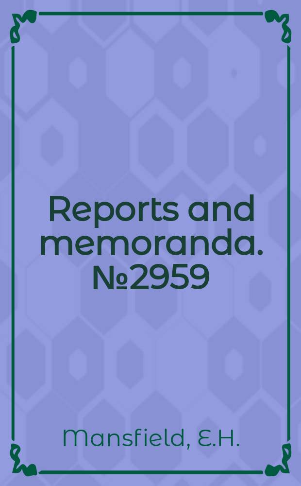 Reports and memoranda. №2959 : The torsional rigidity of solid cylinders of double wedge-section