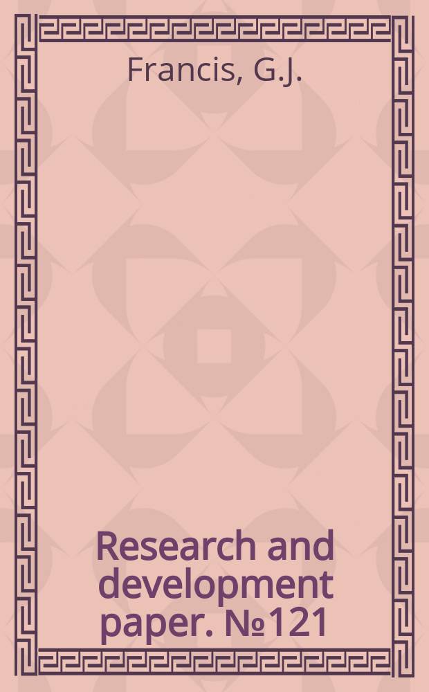 Research and development paper. №121 : The need for the continuous quantitative ...