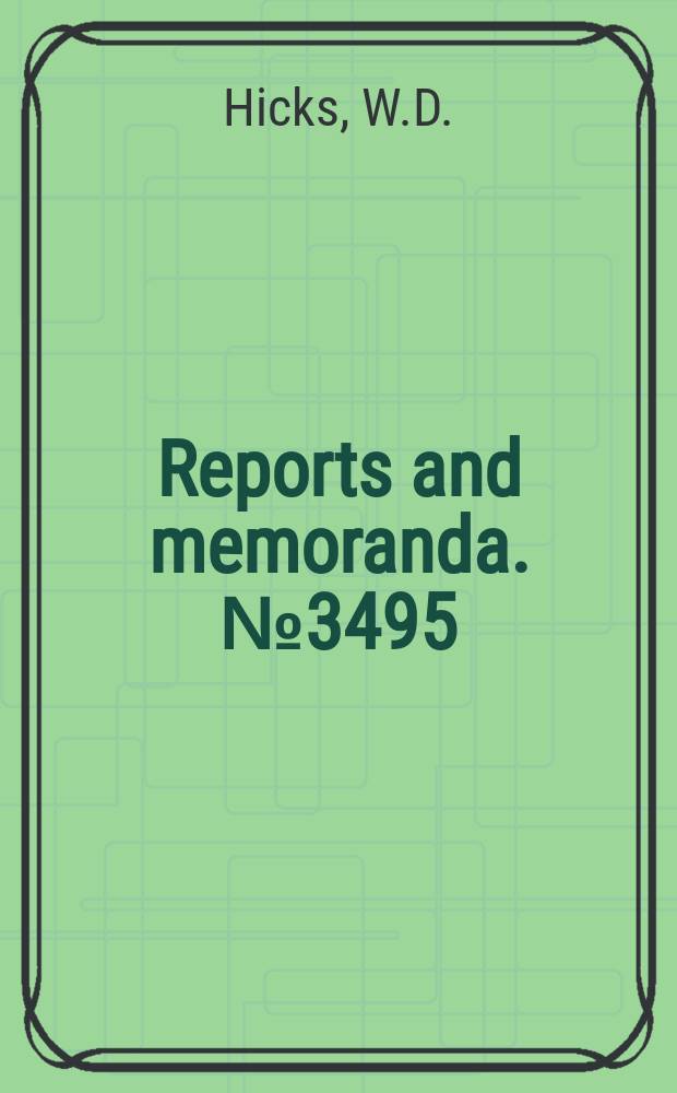 Reports and memoranda. №3495 : An electronic analogue computer representing twelve coupled linear differential equations