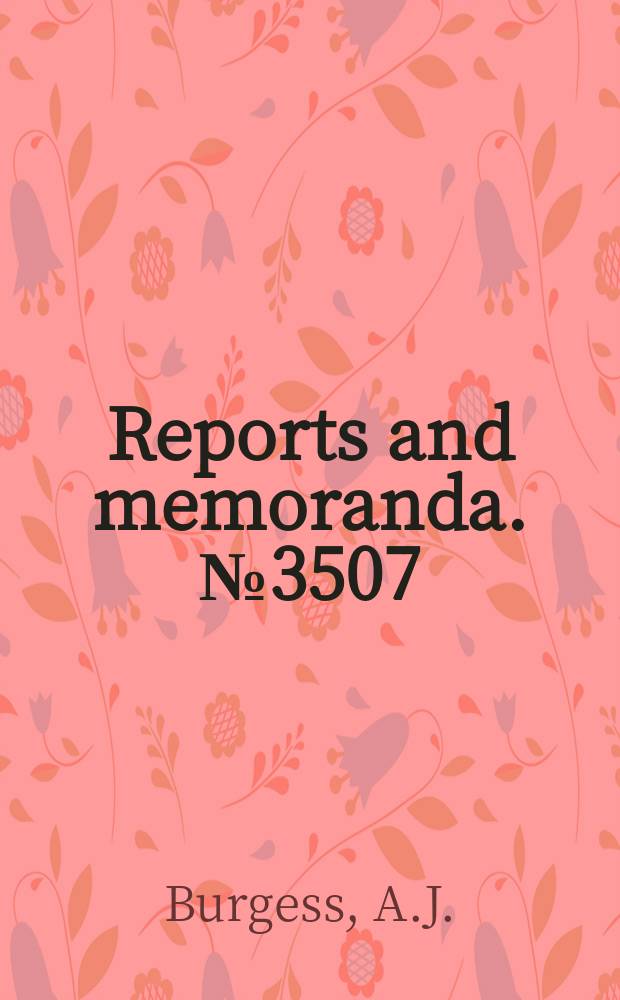 Reports and memoranda. №3507 : The performance of fans in hovercraft