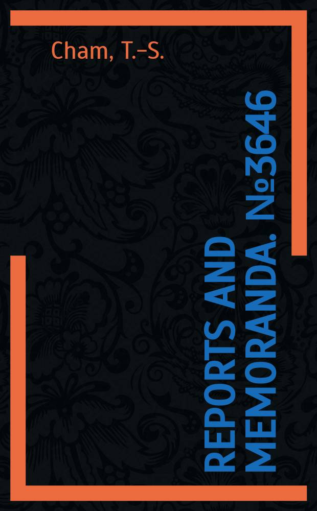 Reports and memoranda. №3646 : Calculation of the turbulent boundary layer in a vortex diffuser