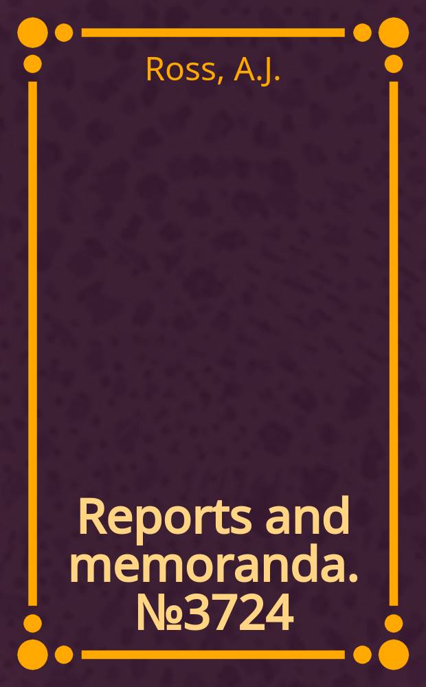 Reports and memoranda. №3724 : Approximate analytic methods...