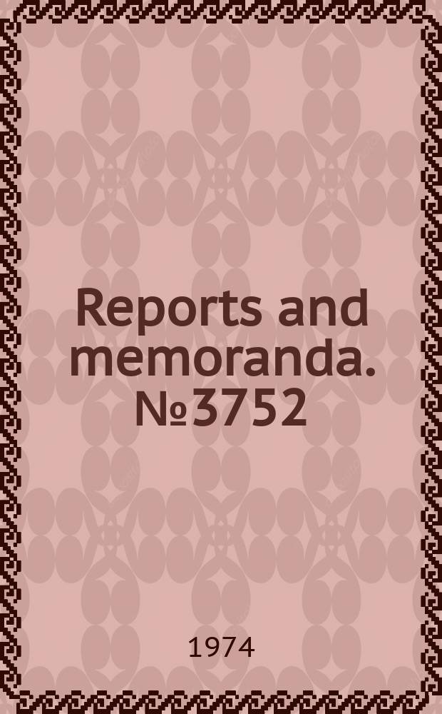Reports and memoranda. №3752 : Notes on the approximate solution...
