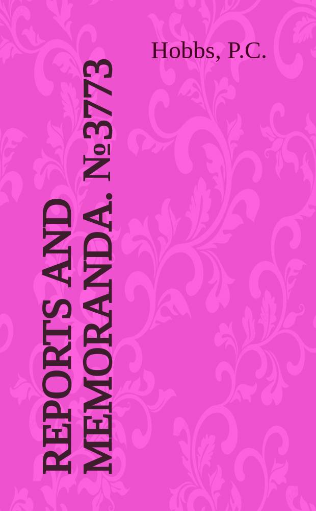 Reports and memoranda. №3773 : An Anthropometric survey of 500...