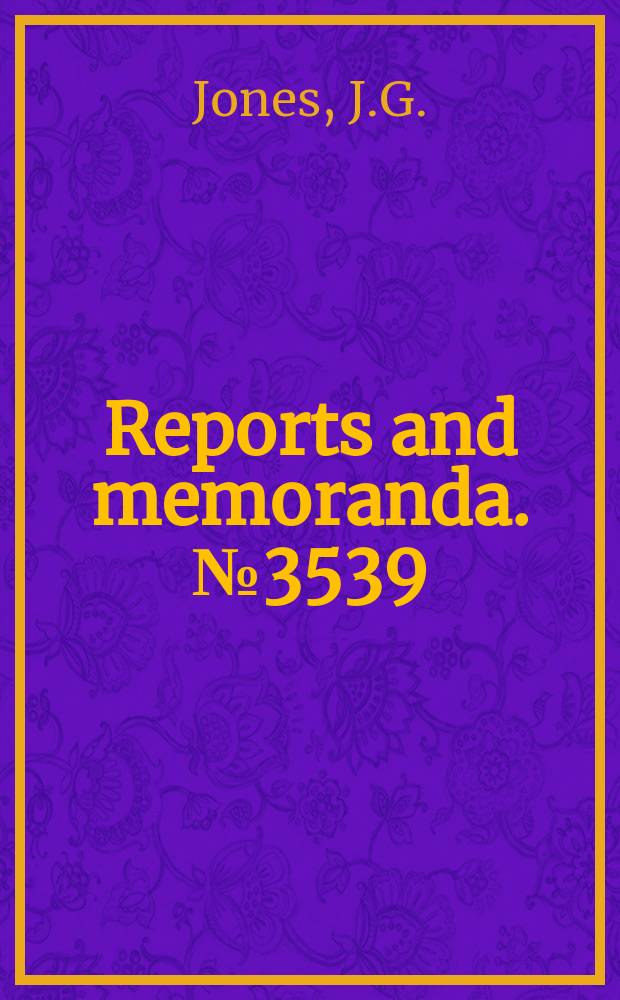 Reports and memoranda. №3539 : The design of compression surface for high supersonic speeds using conical flow fields