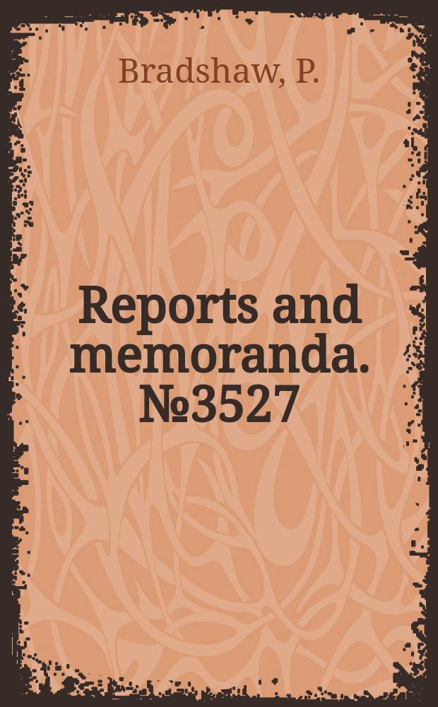 Reports and memoranda. №3527 : The effect of turbulence on static-pressure tubes